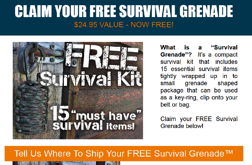 Get a FREE Survival Kit